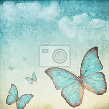 Фотообои с винтажными бабочками