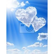 Фотообои "Облака в виде сердец"