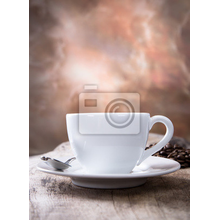 Фотообои с белой кофейной чашкой