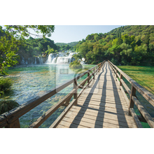 Фотообои "Деревянный мостик на озере"