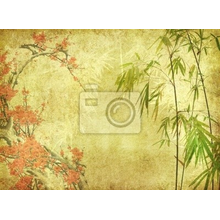 Фотообои - Цветение бамбука и сливы