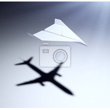 Фотообои - Бумажный самолетик