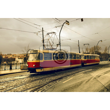 Фотообои - Трамвай в Праге