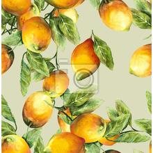 Фотообои - Лимоны с листьями