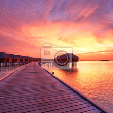 Фотообои - Закат на Мальдивском пляже