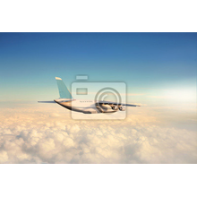 Фотообои с большим самолетом над облаками