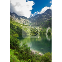 Фотообои - Зеленое озеро в горах