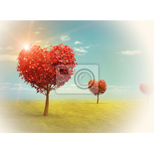 Фотообои - Красное дерево любви
