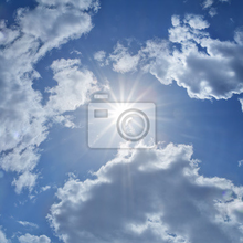 Фотообои - Серые облака и солнце