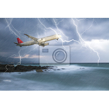 Фотообои - Самолет над морем 