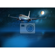 Фотообои - Самолет в ночи