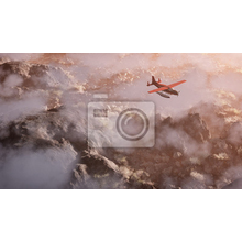Фотообои - Самолет над горами