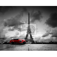 Фотообои с красным авто в Париже