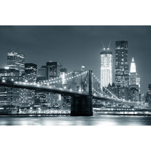 Фотообои с черно-белым бруклинским мостом