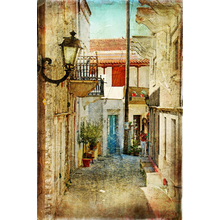 Фотообои со старой греческой улицей - художественная фотография