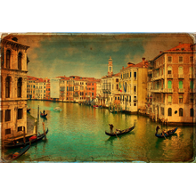 Фотообои: Венеция, Гондолы, Гранд-канал (винтаж и ретро)