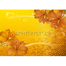 3Д Фотообои с лилиями
