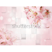 Фотообои 3Д с лилиями