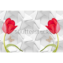 Фотообои с тюльпанами 3Д