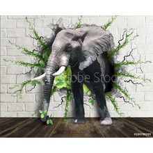 Фотообои 3D со слоном