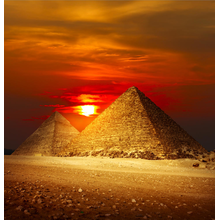 Обои на стену с египетскими пирамидами на закате
