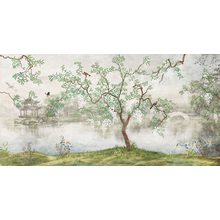 Фотообои на стену с деревом - Рисунок в восточном стиле