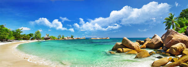 Фотообои с пляжем на Сейшелах артикул 10000708