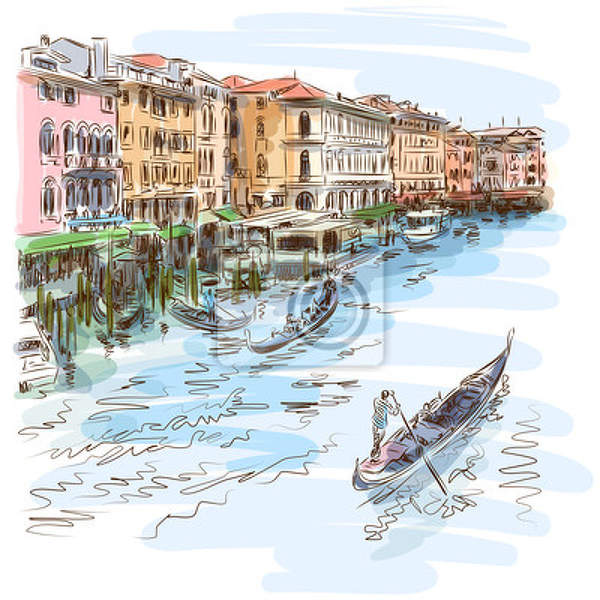 Венеция - Гранд-Канал (рисунок) артикул 10009445