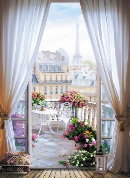 Фотообои "Балкон в Париже" артикул 10011331