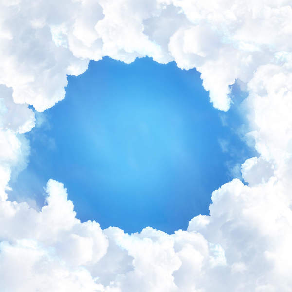 Небо с облаками — обои для потолка артикул 10000691